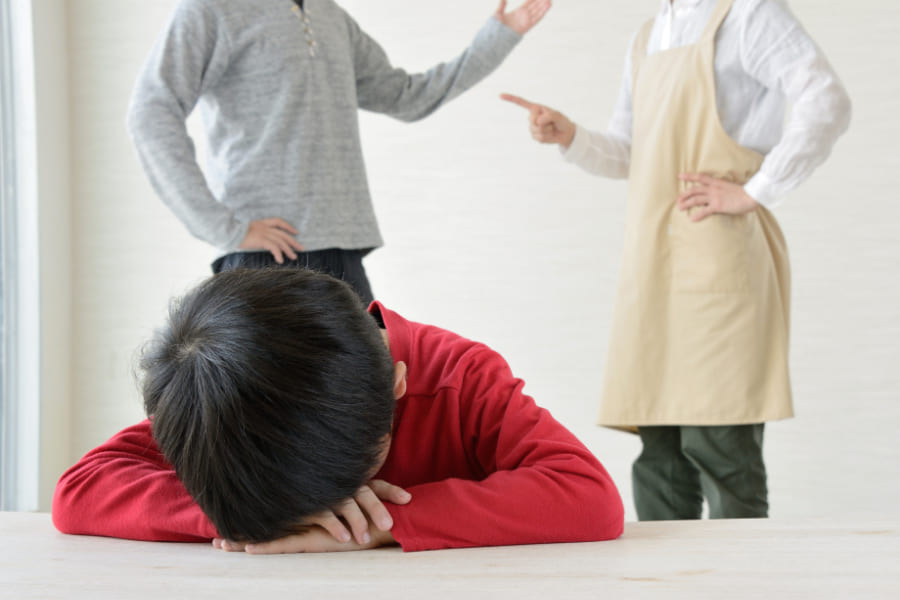 子どもの前で夫婦喧嘩はやめましょう